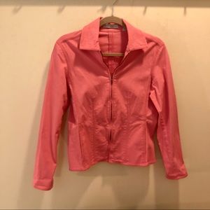 Donated.  Rose colored zippered blazer/jacket